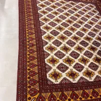 فرش ترکمن چله ابریشم (ریشه ابریشم )