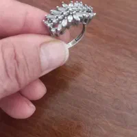 سه عدد النگوی نقره مشابه طلا و انگشتر نقره عیار۹۲۵|جواهرات|لاهیجان, شیشه گران|دیوار