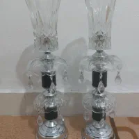 پایه ای بسیار زیبا و شیک ب همراه دو عدد شمعدون نو|صنایع دستی و سایر لوازم تزئینی|کازرون, |دیوار