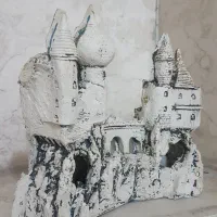 دکوری آکواریوم طرح قلعه و چوب