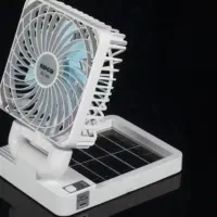 پنکه شارژی خورشیدی مدل 666 بی‌صدا و قابل حمل