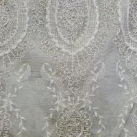 پرده حریر با خامه دوزی