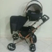 سرویس کالسکه مشکی طلایی|اسباب و اثاث بچه|اراک, |دیوار