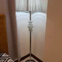 آباژور ایستاده پایه استیل و کریستال