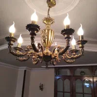 لوستر برنجی قدیمی 8 شاخه