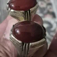 انگشتر عقیق نقره جفت