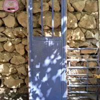 درب آهنی کار کرده در حد نو اندازه ۱۷۹در۵۸|مصالح و تجهیزات ساختمان|لردگان, |دیوار