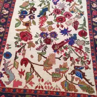فرش نو دستباف طرح گل و بلبل