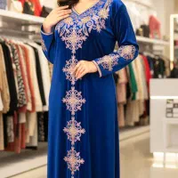 ماکسی مخمل گلدوزی شده وپارچه کریشه|لباس|اهواز, کیانشهر|دیوار