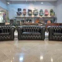 مبل چرم چستر کانتر منشی کتابخانه صندلی ویلچر فلز|دفتر کار|کاشان, |دیوار