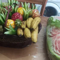 حکاکی میوه و هندوانه|خدمات پذیرایی، مراسم|الوند, |دیوار