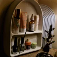 شلف میز آرایشی (استند لوازم آرایش)سنگ مصنوعی