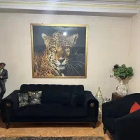 مبل چستر مشکی ۵ نفره