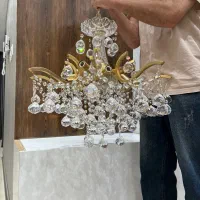 لوستر کریستالی در حد نو|لوستر و چراغ آویز|اصفهان, خانه اصفهان|دیوار