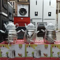 کتری قوری 6لیتر K&T استیل شیردار قوری چینی ارسال