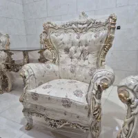 مبل امپراطوری ۷نفره با نهار خوری چهار نفره|مبلمان خانگی و میز عسلی|رشت, دباغیان|دیوار