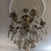۲ عدد لوستر برنجی اصل ۶ شاخه