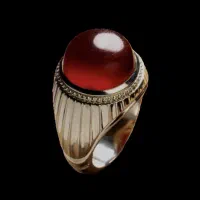 انگشتر عقیق سرخ یمنی (( تراشدار قطعی))