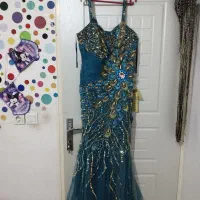 لباس مجلسی طاووسی برند