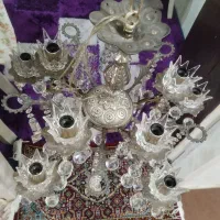 لوستر برنز پنج شاخه|لوستر و چراغ آویز|اسلام‌شهر, شهرک سعیدیه|دیوار