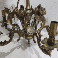 لوستر۵شاخه برنجی|لوستر و چراغ آویز|رشت, کوی بیانی|دیوار