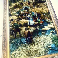 تابلو فرش دستباف کوچ عشایر