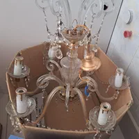 لوستر ۶شاخه کریستالی چک|لوستر و چراغ آویز|اصفهان, بهار آزادی|دیوار