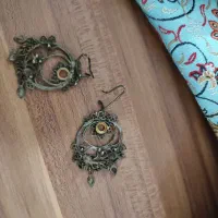 گوشواره نقره ملیله روسی عتیقه قدیمی