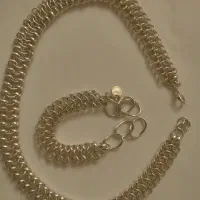 گردنبند و دستبند نقره کار برند تیفانی وارداتی