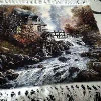 قالی دستباف گل ابریشم پشم مرینوس اصل