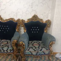 مبل سلطنتی ۹ نفره همراه با دو عدد میزبان|مبلمان خانگی و میز عسلی|تهران, شکوفه (عبدل آباد)|دیوار