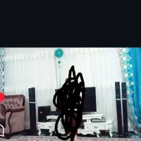 دو عدد والن آبی فیروزه ای جنس مخمل با آویز وسط