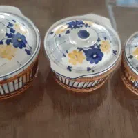 ظرف سرامیکی گل پنبه ای