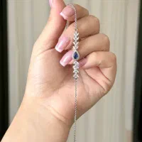 دستبند نقره زنانه زنجیری طرح متفاوت