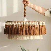 ساخت انواع لوستر مکرومه