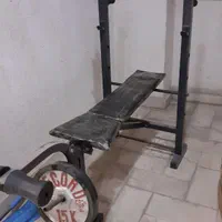 دستگاه بدنسازی هفت کاره میله هالتر و۶۰ کیلو وزنه|تجهیزات ورزشی|تهران, چیتگر جنوبی|دیوار