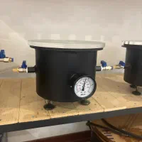 دستگاه حباب گیر وکیوم رزین سایز 20 ارتفاع 15 سانت