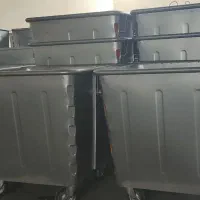 سطل زباله گالوانیزه درب دار ۱۱۰۰ ۷۷۰ محدب مکعب