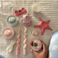 کادویی‌،جاشمعی‌،شمع،هدیه تولد،سینی‌دفرمه