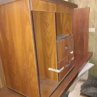 میز مدیریتی ال دار نما چرمی و صندلی اداری|مبلمان اداری|تبریز, |دیوار