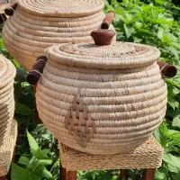 خمره حصیری برنج|صنایع دستی و سایر لوازم تزئینی|رشت, هلال احمر|دیوار