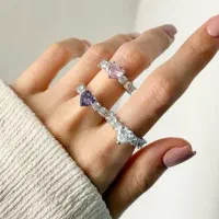 انگشتر جواهری قلب