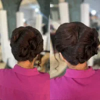 شنیون ومیکاپ زلف سنتی
