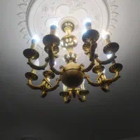 لوستر برنزی|لوستر و چراغ آویز|تبریز, |دیوار