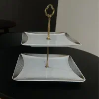 سبد چوبی نعلبکی شیرینی خوری تمیز و سالم