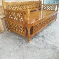 تخت سنتی چوب روس|مبلمان خانگی و میز عسلی|خرم‌آباد, |دیوار