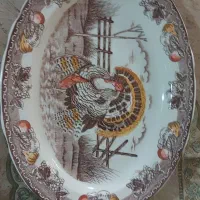 ۲ عدد دیس سینی طرح دار مارک دار خارجی قدیمی (نو)|کلکسیون اشیاء عتیقه|تهران, باغ خزانه|دیوار