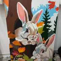 تابلو بوم‌ نقاشی با رنگ اکرولیک سایز 70×100|تابلو، نقاشی، عکس|اصفهان, باغ فردوس|دیوار