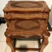 ست ۳ عددی میز عسلی منبت کاری|مبلمان خانگی و میز عسلی|ساری, |دیوار