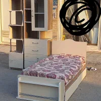 تخت نوجوان با کمد کتابخانه|تخت و سرویس خواب|اهواز, کوی مهدیس|دیوار